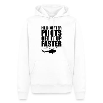 Helicopter Pilot - Männer Premium Bio Hoodie - Weiß - Vorne - Nico (187cm)