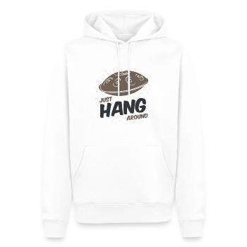Handpan Hang Escargot de musique Son T-shirt tee - Sweat à capuche Premium bio Homme - blanc - Devant - Nico (187cm)