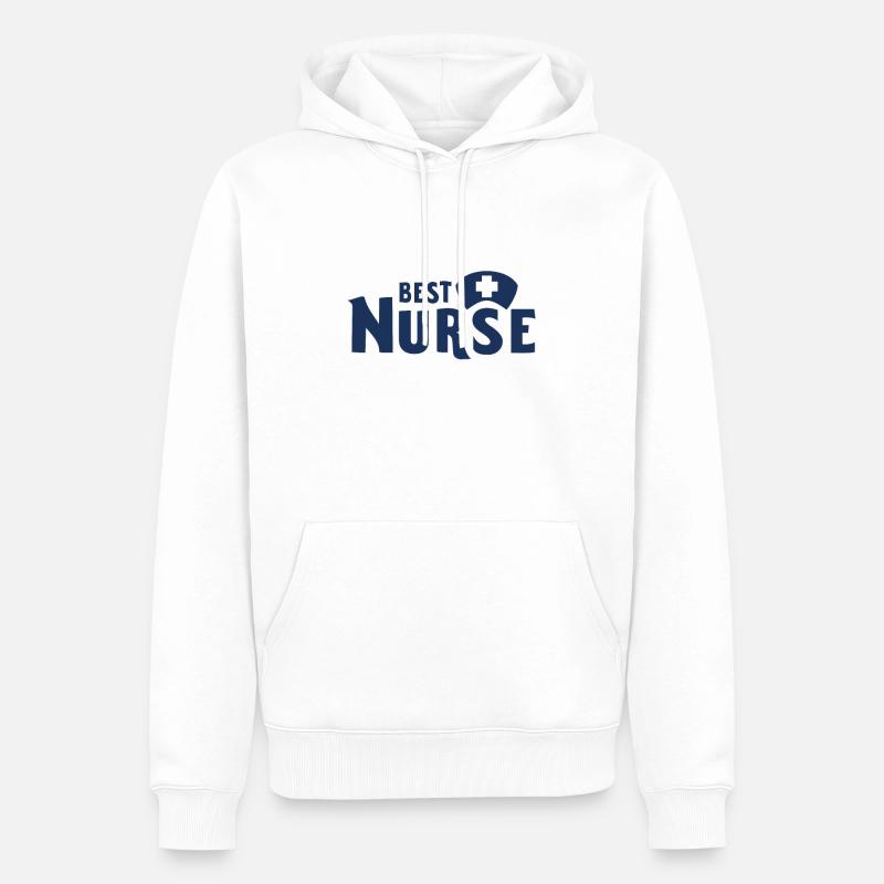 Infirmière infirmière - Sweat à capuche Premium bio Homme - blanc