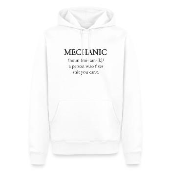 Mechaniker - Männer Premium Bio Hoodie - Weiß - Vorne - Nico (187cm)