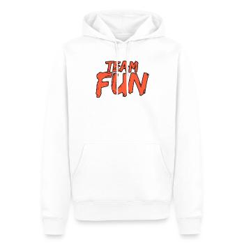 Team Fun - Männer Premium Bio Hoodie - Weiß - Vorne - Nico (187cm)