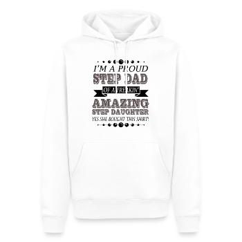 Stiefvater - Männer Premium Bio Hoodie - Weiß - Vorne - Nico (187cm)
