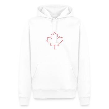 Kanada Ahornblatt - Männer Premium Bio Hoodie - Weiß - Vorne - Nico (187cm)