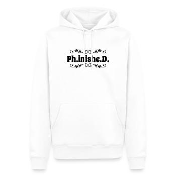 Doktorarbeit PhD Promotion - Männer Premium Bio Hoodie - Weiß - Vorne - Nico (187cm)