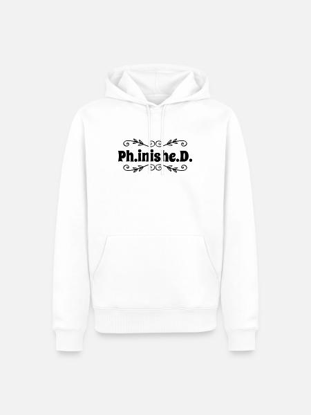 Doktorarbeit PhD Promotion - Männer Premium Bio Hoodie - Weiß