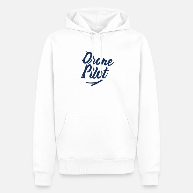 Drones - Sweat à capuche Premium bio Homme - blanc