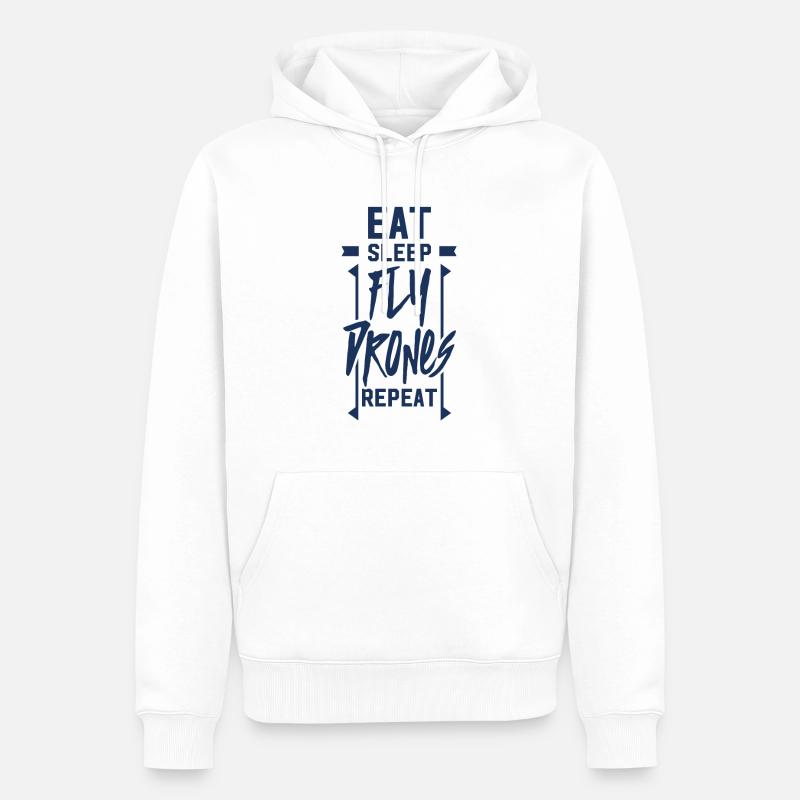 Drone Drone Drone - Sweat à capuche Premium bio Homme - blanc
