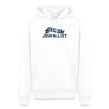 Rédacteur en chef Journaliste Journaliste Réalisateur - Sweat à capuche Premium bio Homme - blanc - Devant - Nico (187cm)