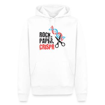 CRISPR - Männer Premium Bio Hoodie - Weiß - Vorne - Nico (187cm)
