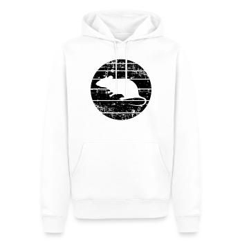 Ratte - Männer Premium Bio Hoodie - Weiß - Vorne - Nico (187cm)