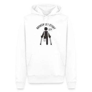 Broken Leg Encouragement Gift Funny - Men’s Premium Organic Hoodie - white - Front - Nico (187cm)
