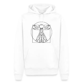 Vitruvianischer Mensch - Männer Premium Bio Hoodie - Weiß - Vorne - Nico (187cm)