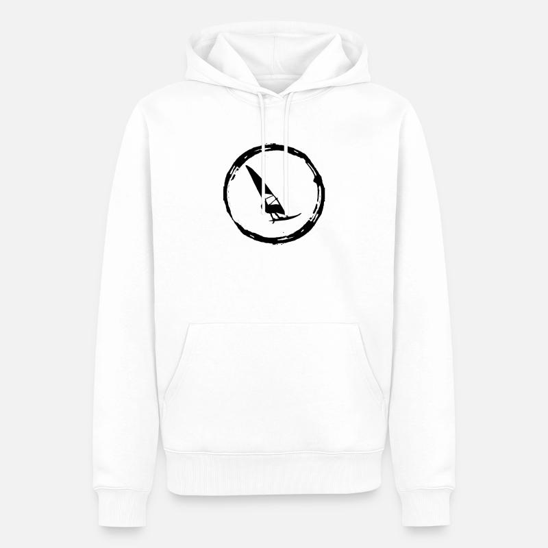 Wind Windsurf Surfboard Windsurfer Windsurfen - Männer Premium Bio Hoodie - Weiß