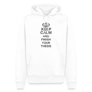 Halten Sie die ruhige Arbeit PostGrad PhD Fun Design auf Licht - Männer Premium Bio Hoodie - Weiß - Vorne - Nico (187cm)