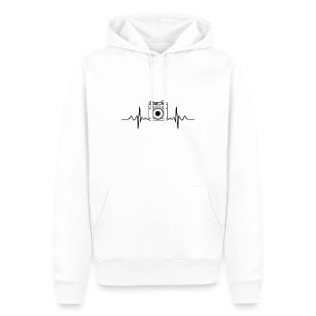 La photographie | Photographes | photographe - Sweat à capuche Premium bio Homme - blanc - Devant - Nico (187cm)