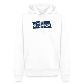 Luge luge bobsleigh bobsleigh sport de luge Bob - Sweat à capuche Premium bio Homme - blanc - Devant - Nico (187cm)