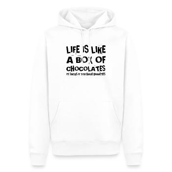 Diabetes - Männer Premium Bio Hoodie - Weiß - Vorne - Nico (187cm)