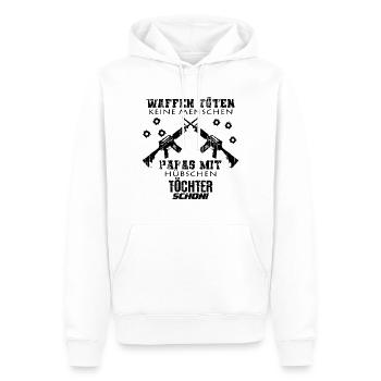 Vater Tochter - Männer Premium Bio Hoodie - Weiß - Vorne - Nico (187cm)