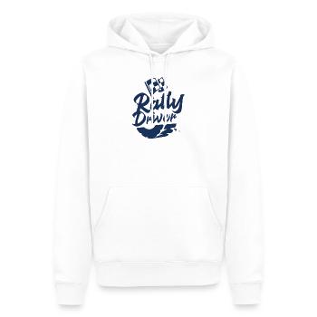 Rallyfahren - Männer Premium Bio Hoodie - Weiß - Vorne - Nico (187cm)