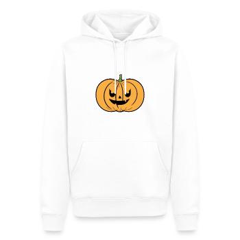 Citrouille effrayant - Sweat à capuche Premium bio Homme - blanc - Devant - Nico (187cm)