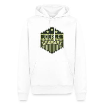 Bundeswehr Soldat Waffe Geschenk T-Shirt - Männer Premium Bio Hoodie - Weiß - Vorne - Nico (187cm)