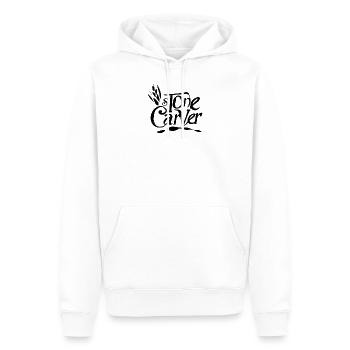 Tailleur de pierre - Sweat à capuche Premium bio Homme - blanc - Devant - Nico (187cm)