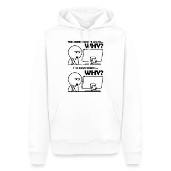 Programmierung Code Witzig - Männer Premium Bio Hoodie - Weiß - Vorne - Nico (187cm)