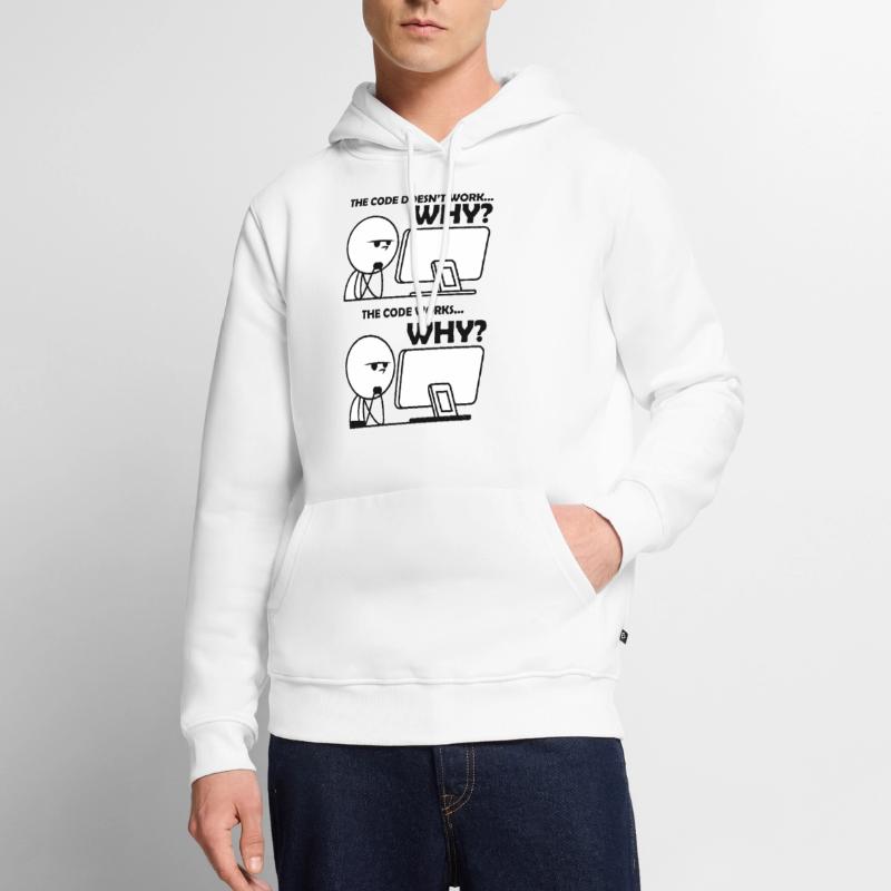 Programmation Code Drôle Sweat à capuche Premium bio Homme
