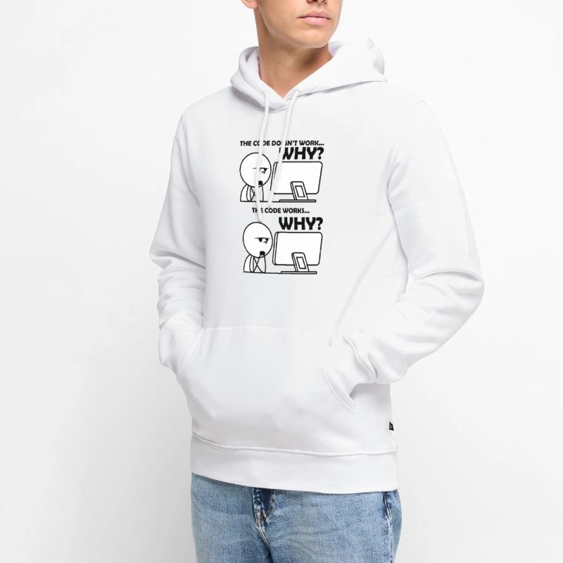 Programmation Code Drôle Sweat à capuche Premium bio Homme
