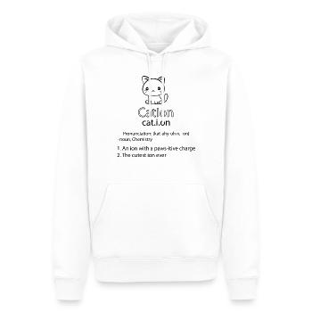 Ion Katze Chemie Katze - Männer Premium Bio Hoodie - Weiß - Vorne - Nico (187cm)