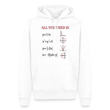 Formel der Liebe - Männer Premium Bio Hoodie - Weiß - Vorne - Nico (187cm)
