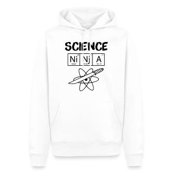 Wissenschaft Ninja - Männer Premium Bio Hoodie - Weiß - Vorne - Nico (187cm)