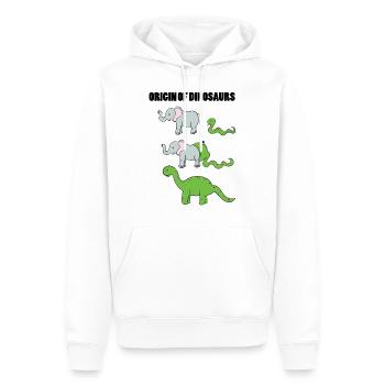 Elephant snake Dino - Men’s Premium Organic Hoodie - white - Front - Nico (187cm)
