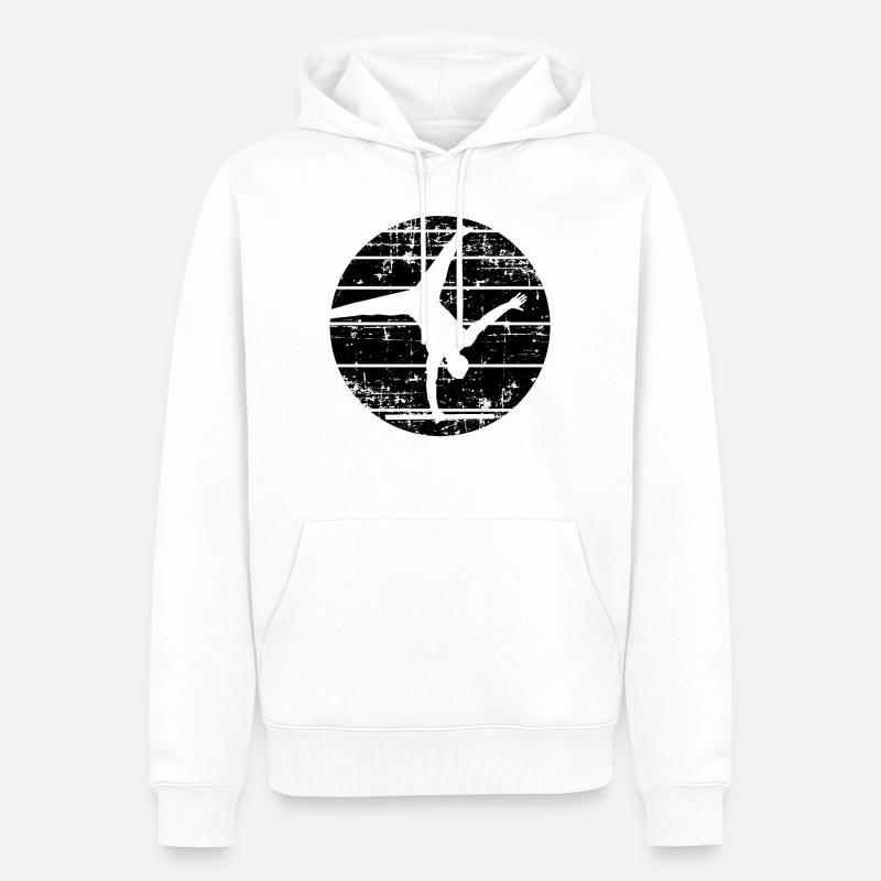 Breakdancer - Männer Premium Bio Hoodie - Weiß