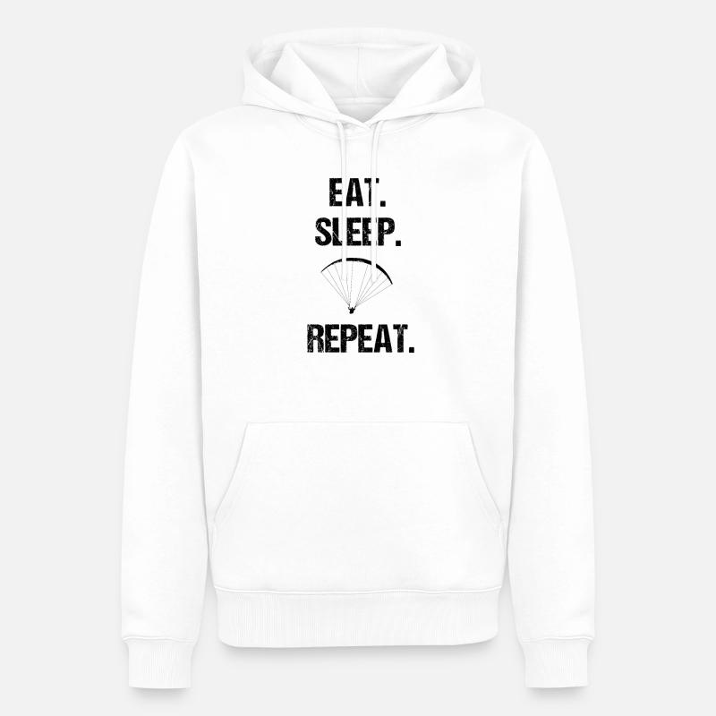 Gleitschirmfliegen Gleitschirmflieger - Männer Premium Bio Hoodie - Weiß