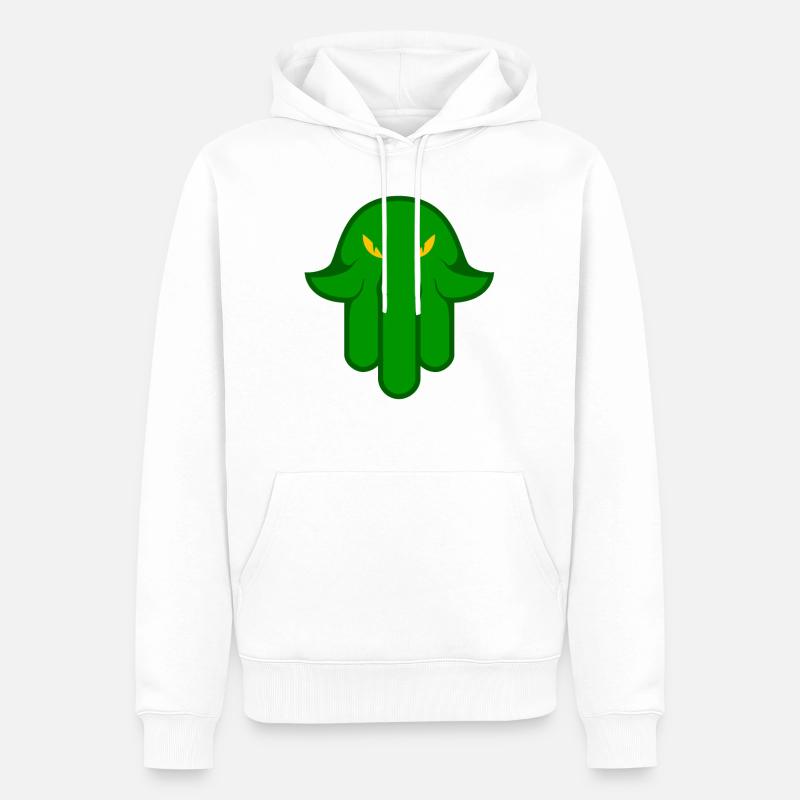 Main de C'thulhu - Sweat à capuche Premium bio Homme - blanc