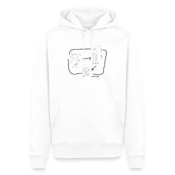 Showers make stinkers clean - Men’s Premium Organic Hoodie - white - Front - Nico (187cm)