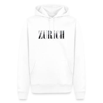 ZURICH, Suisse, Europe, montagne, patrie, ville natale - Sweat à capuche Premium bio Homme - blanc - Devant - Nico (187cm)