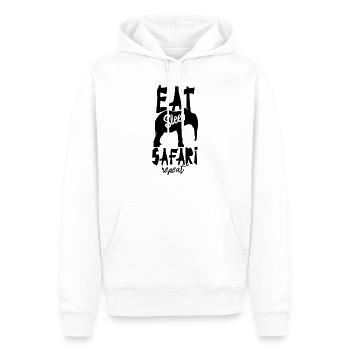 safari - Sweat à capuche Premium bio Homme - blanc - Devant - Nico (187cm)