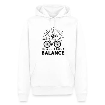 Fahrrad Biking Mountain Bike Spruch Sprüche Biker - Männer Premium Bio Hoodie - Weiß - Vorne - Nico (187cm)