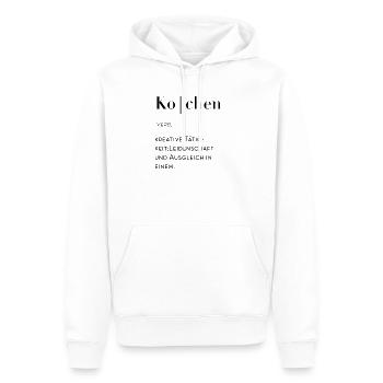 Koch Kochen Sprüche Beruf lustig Leidenschaft cool - Männer Premium Bio Hoodie - Weiß - Vorne - Nico (187cm)