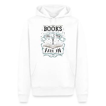 Lesen - Books Fall Open I Fall In - Männer Premium Bio Hoodie - Weiß - Vorne - Nico (187cm)