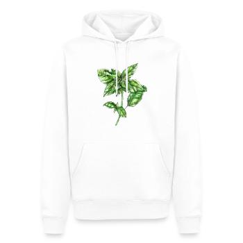 basilic - Sweat à capuche Premium bio Homme - blanc - Devant - Nico (187cm)