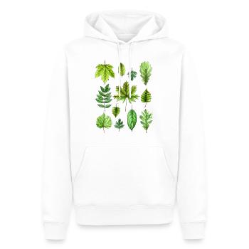 Leaves, foliage, tree leaves, foliage - Men’s Premium Organic Hoodie - white - Front - Nico (187cm)