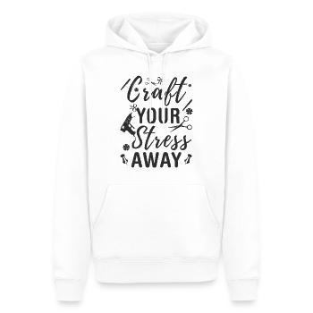 bricoler - Sweat à capuche Premium bio Homme - blanc - Devant - Nico (187cm)