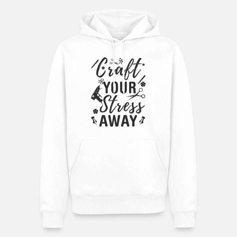 bricoler - Sweat à capuche Premium bio Homme - blanc