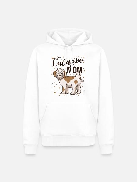 Cavapoo Mamma-nette Hundebesitzer-Haustier-Liebhaber-Grafik - Männer Premium Bio Hoodie - Weiß