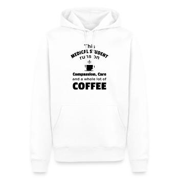 Étudiant en médecine amateur de café - Sweat à capuche Premium bio Homme - blanc - Devant - Nico (187cm)