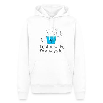 Halbvolles Glas Lustig - Männer Premium Bio Hoodie - Weiß - Vorne - Nico (187cm)