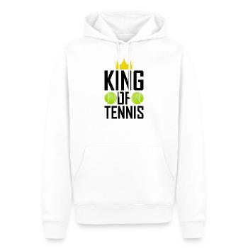 Roi du tennis - Sweat à capuche Premium bio Homme - blanc - Devant - Nico (187cm)